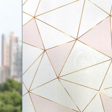 Optimal Privacy Window Film, Elegant Aesthetics Non-Adhesive For Home Office Smooth Surfaces (Durable)