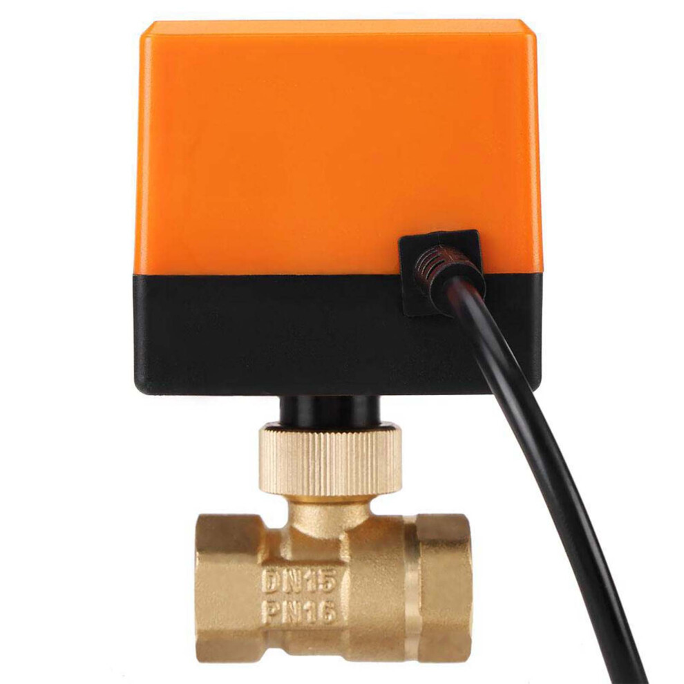 Motorized Ball Valve For Industrial Automation, Electric Ball Valve With 3-Wire Control, Brass 2 Way Ball Valve Ac 220V 90 Degrees Rotation, Solenoid 9128293332149