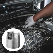 Inserto roscado autoperfurante para furos danificados, inserto roscado em aço inoxidável com grande superfície de contato e resistência à