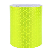 Fluorescent Reflective Tape for Hazard Marking, High Visibility and Waterproof Design with Resistance to Solvents Bright Safety Strip for Vehicles