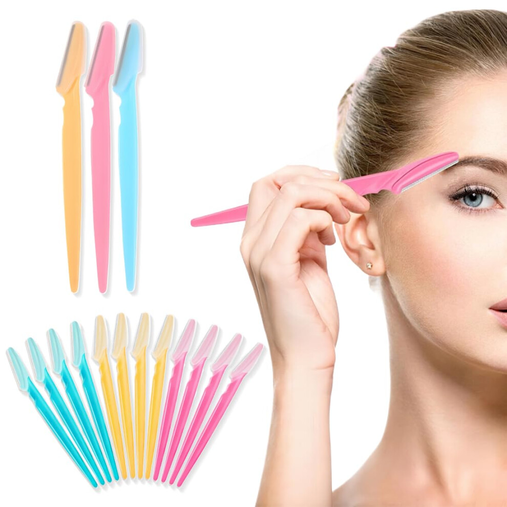 Pack of 15 Eyebrow Razors, Face Shaver, MultiPurpose Exfoliating Razor