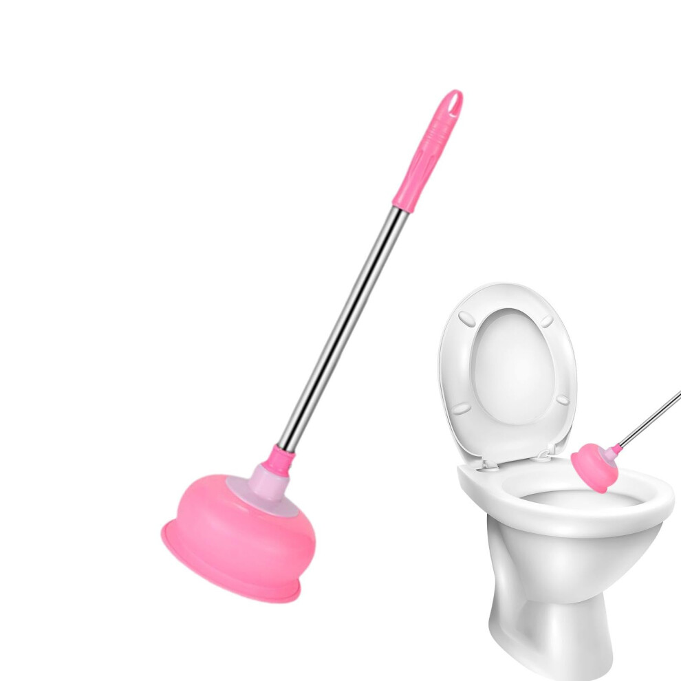 Heavy Duty Toilet Plunger Hangable Clogged Toilet Solutions For Small Toilets, Pink Plunger For Toilet, Sink, Shower Tub 9426802280821