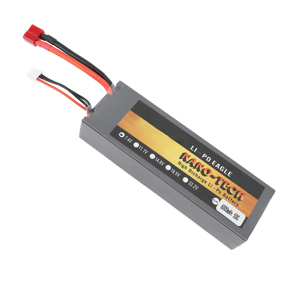7.4V 6000Mah 50C 2S Lipo Battery For Rc Car/Truck, Lightweight 9321381266382