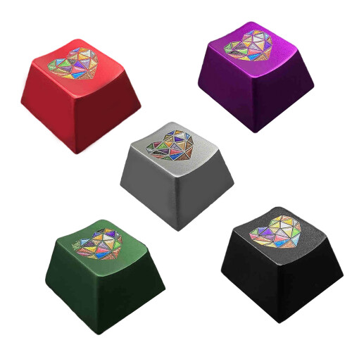 Original Profile Aluminium Alloy Keycap for Enhances-Silver 1