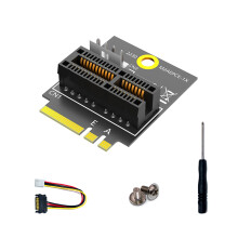 PCIE 1X Slot to M.2 Converter Risers Card Key A+E 4Pin Power