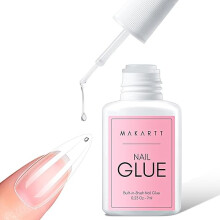 Makartt Extra Strong Nail Glue with Brush 5s Dries Quickly 7ml Acrylic Adhesive for Nail Tips Fake Nails Repairs