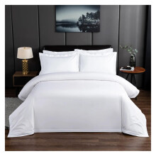 Four Piece Bedding Set, Duvet Cover And Fitted Sheet, Linen Cotton Satin, Queen King Single Size Compatible