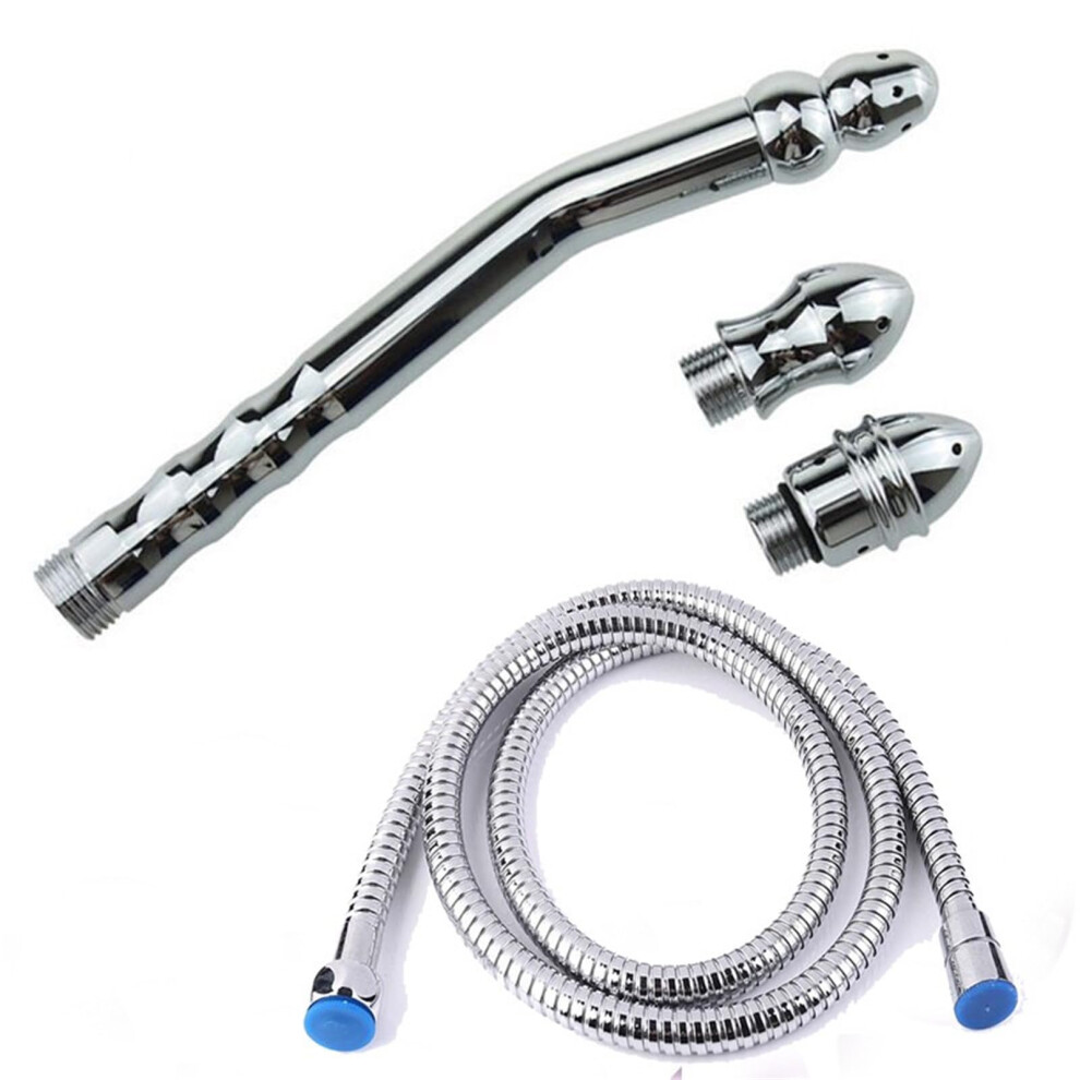 Vaginal Shower Enema Irrigator with 1.5m Hose, Silver