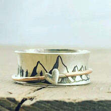 Vintage rings made of 925 sterling silver for women, round cut, turquoise, wedding jewelry, gifts, sizes 6–13–5–7.