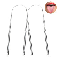 Pack of 2 Stainless Steel Tongue Scraper, Bad Breath Fighter, Long Lasting