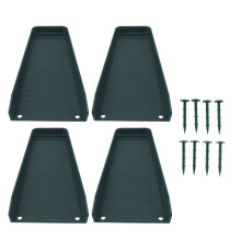 Gutter Downspout Extensions for Drainage Efficiency Heavy Duty Plastic Downspout Splash Block with Sloped Channel Design Ground Stakes Included Durabl