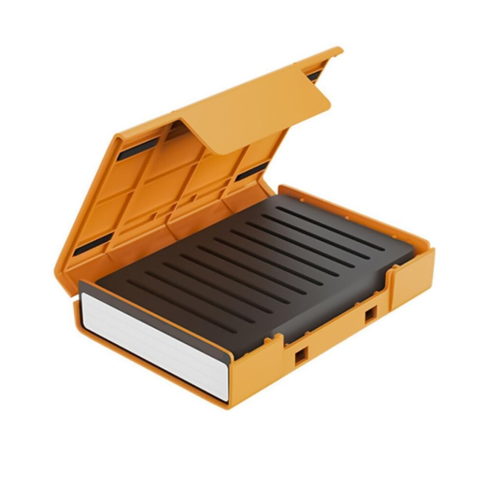 Compactly Abs Hard Drives Container Holds 4X2.5in Or 1X3.5in Drives Builtin Reinforced Shockresistant Color Orange 9365049856744