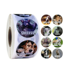 Motivational Stickers for Kids 1 Inch Teacher Cartoon Animal Toys, 500pcs/Roll
