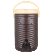 Insulated beverage dispenser with tap, insulated stainless steel keg with handle, for hot water, milk, tea, coffee, for commercial buffet, 15L.