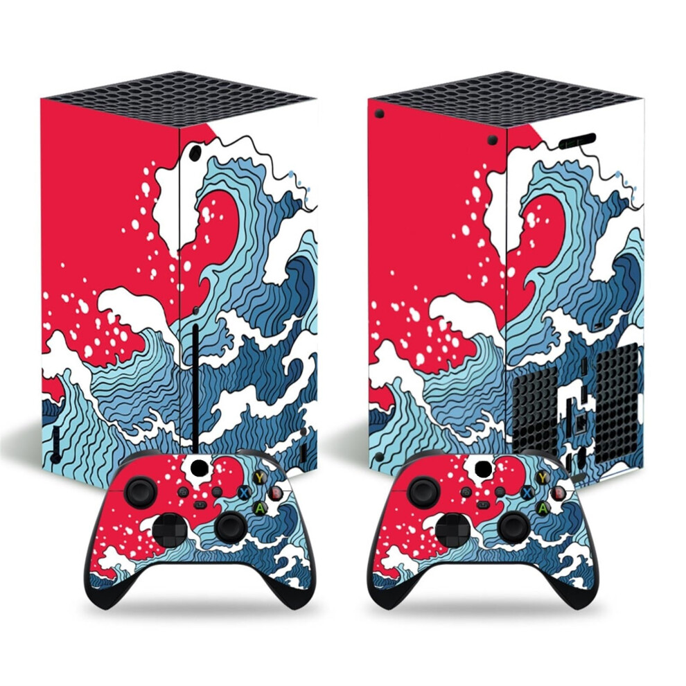 Protective Vinyl Skin Sticker Cover For Series X Consoles With Two Controller Skins 9365049909648