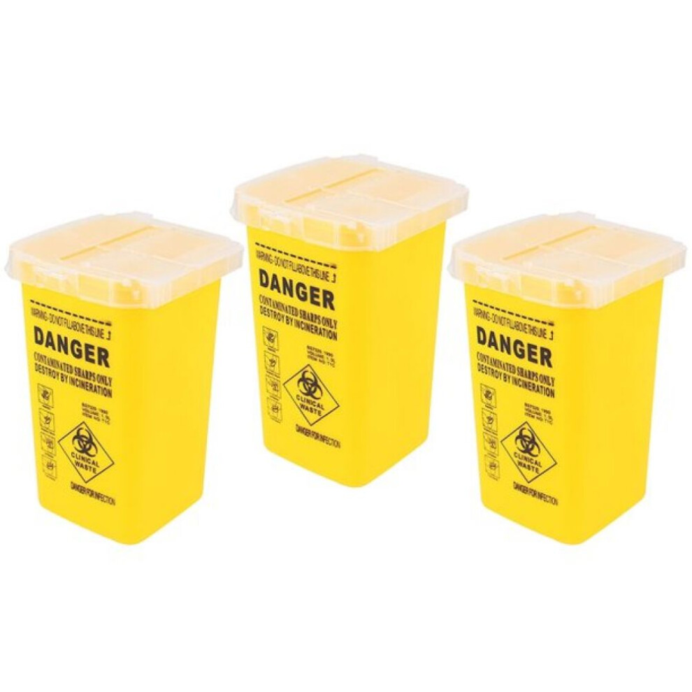 Medical Waste Disposal Box For Sharps Safe Handling, Multi-Purpose Waste Bucket With User-Friendly Design, Odor Containment Sharps Container Lid, Port 9148971878882