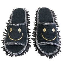 Stofzuigerslippers, zacht en comfortabel met microvezelchenille, afneembare dweilslippers voor eenvoudige reiniging, antislip en stil lopen,