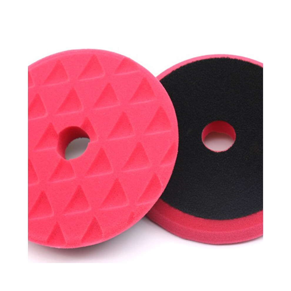 6in Red Triangle Sponge Polishing Pad for Car Waxing Buffing & Cleaning