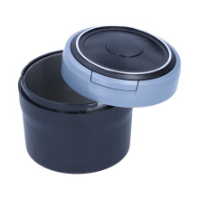 Stainless Steel Car Ashtray, Blue LED Light, 3.0in, Universal