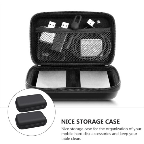 EVA Case 2Pack For Mobile Hard Disk And External Hard Drive, EVA Material, Zipper Closure, Shockproof Bag 1