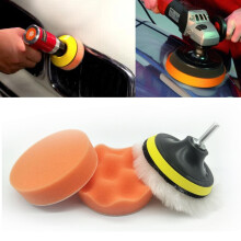 Polijstpads voor het afwerken van auto-oppervlakken, sponspolijst-, polijst- en waxpad, professionele dual-action polijst- en schuurset.