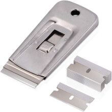 Multi Razor Scraper for Tough Adhesives, Blade Aide Precision Tool for Label and Decal Cleanup, Heavy-duty Single-edged Blade Scraper for Glass and
