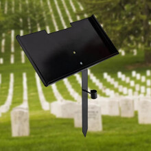 Suporte para lápide memorial para entes queridos e animais de estimação, estrutura robusta em ferro com acabamento fosco resistente às