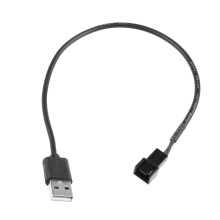 Computer Cooler Cooling Fan Adapter, USB to 4-Pin Fan Power Adapter Cable with Fan Speed Control, Case Fan Adapter Connector for PWM Fan and Quiet