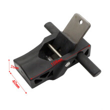 Cepillo de madera manual para trabajos de carpintería. Mini cepillo de recorte con mango de plástico negro. Herramienta de acero resistente a la