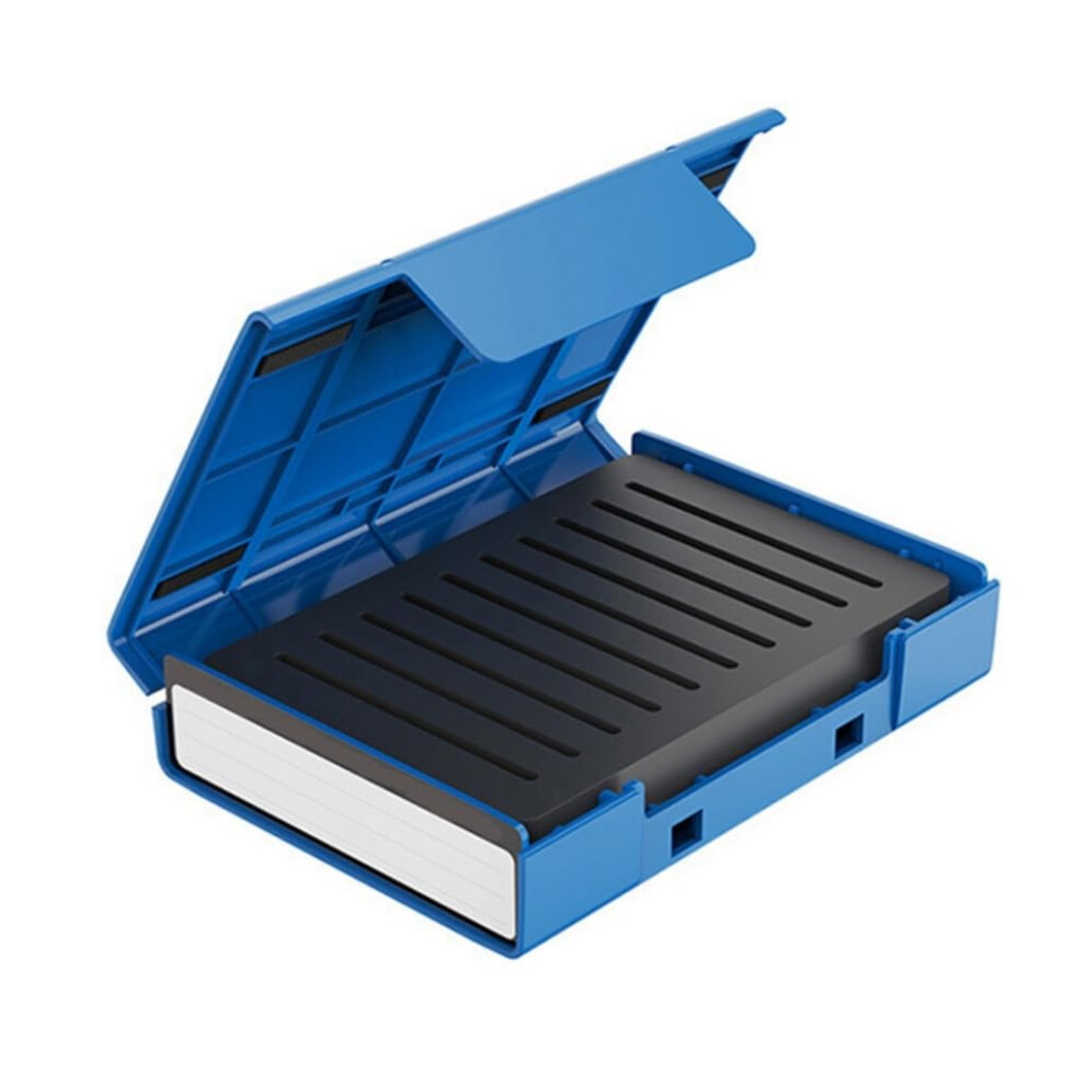Abs Hard Drives Container Holds 4X2.5inch Or 1X3.5inch Hdds Builtin Reinforced Shockresistant Model Bl Blue 9189345999734
