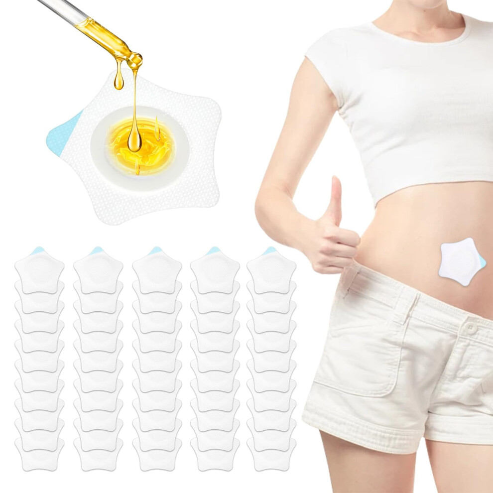 Castor Oil Belly Button Patch, 60Count, 7x7cm, Disposable SelfAdhesive Patches,  Absorbent And LeakProof
