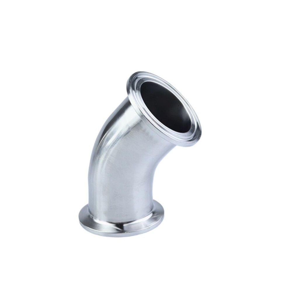 57Mm O/D 2.5' Tri Clamp Ss304 Stainless Steel Ferrule 45 Degree Elbow Pipe Fitting 9412369039804