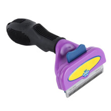 Cat Hair Removal Comb Cat Brush Pet Grooming For Cats And Dogs Deep Purple MediumLong Hair Massage