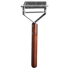 Cat Hair Care Comb, Pet Grooming Tool, Stainless Steel Teeth, Ergonomic Handle, 8.5x20cm