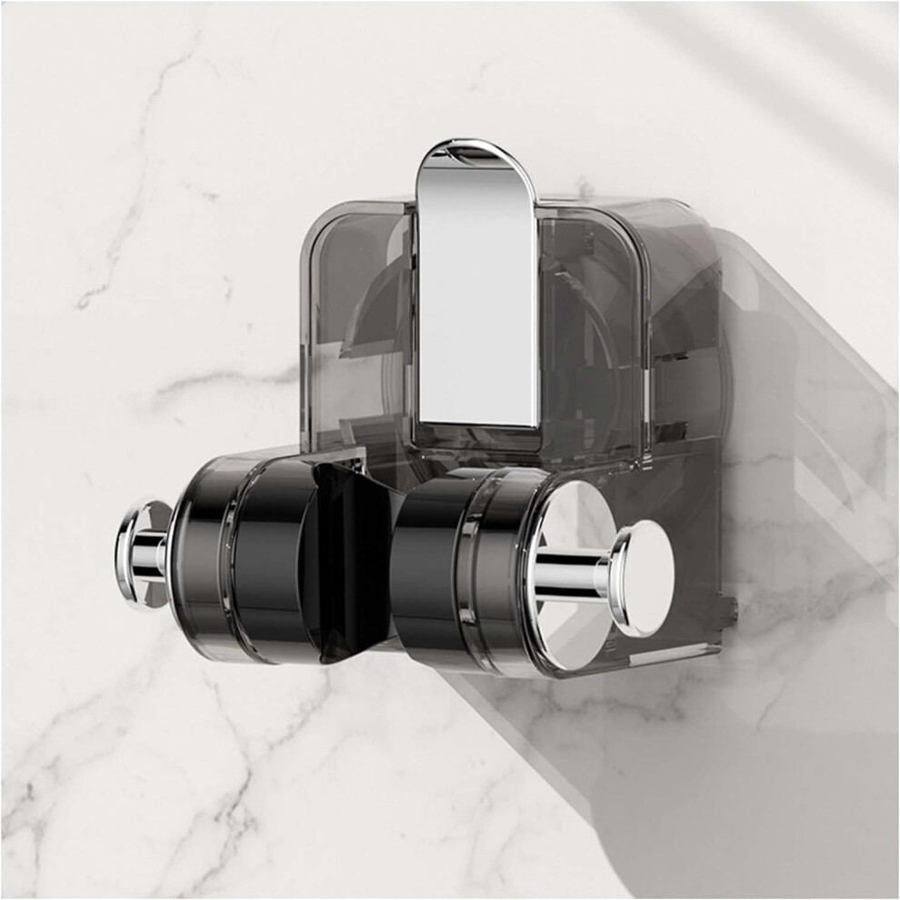 Shower Holder Bracket Adjustable Handheld Wand Holder With Removable Suction Cup Hook Square Design Grey Color 9189345000522