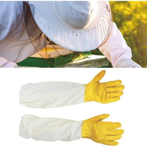 Beekeeper Gloves One Pair Size L Yellow Soft Hand 2