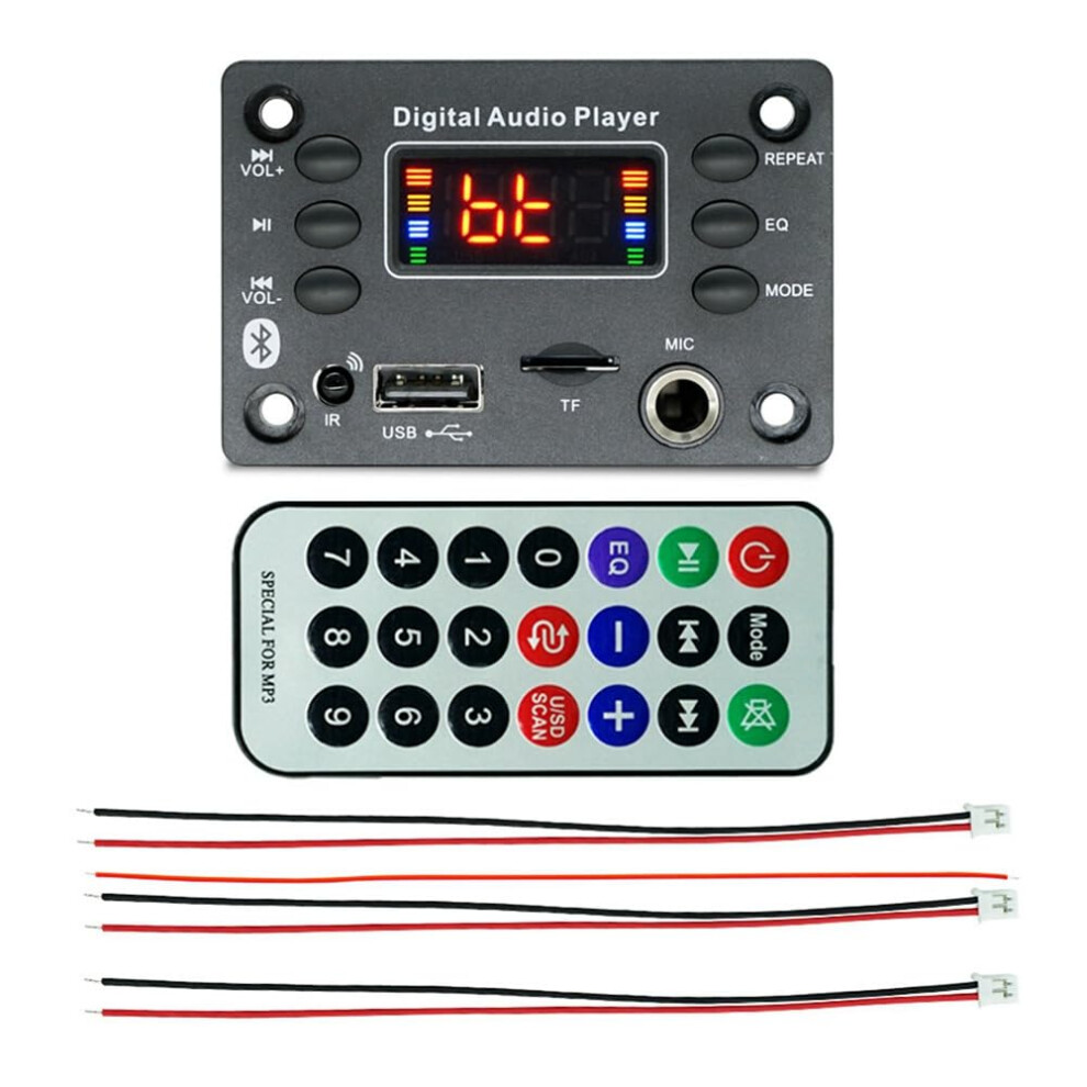 Bluetooth 5.0 Stereo Audio Amplifier 2X25w With Fm Radio, Mic Input And Lossless Music Support 9189345000782
