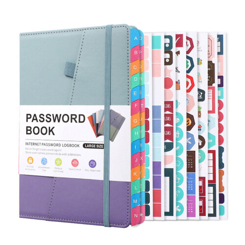 Tabbed Password Book: Internet Address and Password Organizer Logbook with Alphabetical Tabs. Password Storage.