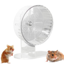 Hamster Wheel Silent Hamster Wheel Spinner with Transparent Wheels Acrylic Gerbil Toy Hamster Accessories for Gerbil Ferret Hedgehog Small Animals