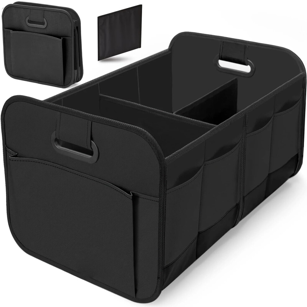 Car Organizer Trunk Storage Box Oxford Cloth Material Storage Box Large Capacity Foldable(Black) Black 9426802282535