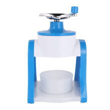 Manual Ice Crusher Machine for Home Use Blue Easy to Clean Detachable Design Fine Shaved Ice for Cocktails Summer Treats