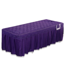 Massage Bed Cover Purple 190x80 Cover Only With Hole Lace Bedspread For Beauty Salon