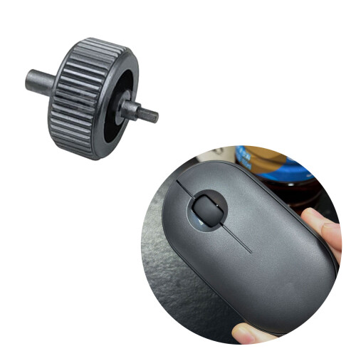 Rouleaux de roue de souris de remplacement en aluminium,-Argent 2
