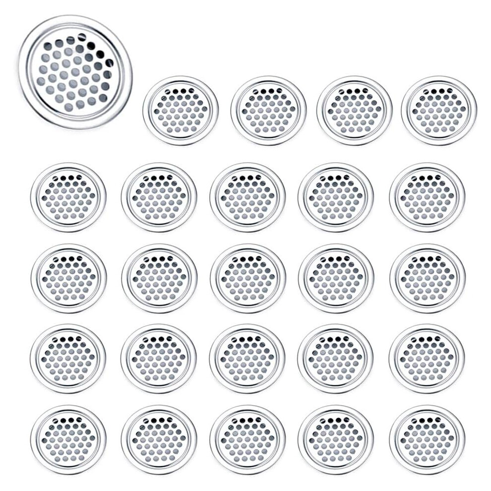 Stainless Steel Round Air Vent For Cabinet Bathroom Kitchen Ventilation, Mesh Hole Honeycomb Design Dust-Proof Soffit Vents Ensuring Odor-Free Environ 9148971867404