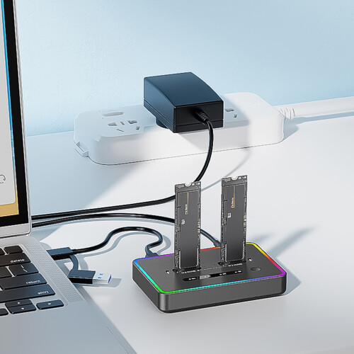 Duplicateur de lecteur de protocole M.2 NVME-Prise UE 2