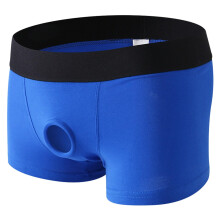 Sexy Cotton Briefs Men's Underwear Boxer Shorts, Sexy Transparent Sex2Blue XXL