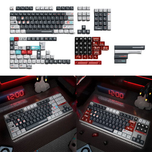 183 Key Keycaps Unique Moon Program Theme and Five Sides heat 1