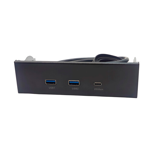 Panneau d'extension USB3.2 et Type C pour baie de 5,25 pouces