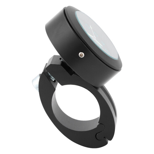 Durable Black Motorcycle Handlebar Clock 22/25mm with Built-In Battery 2