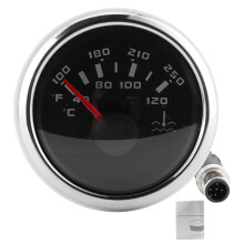 Teplomer vody s nastaviteľným montážnym panelom, 270 stupňov, biely ciferník, elektrický, mechanický teplomer vody...